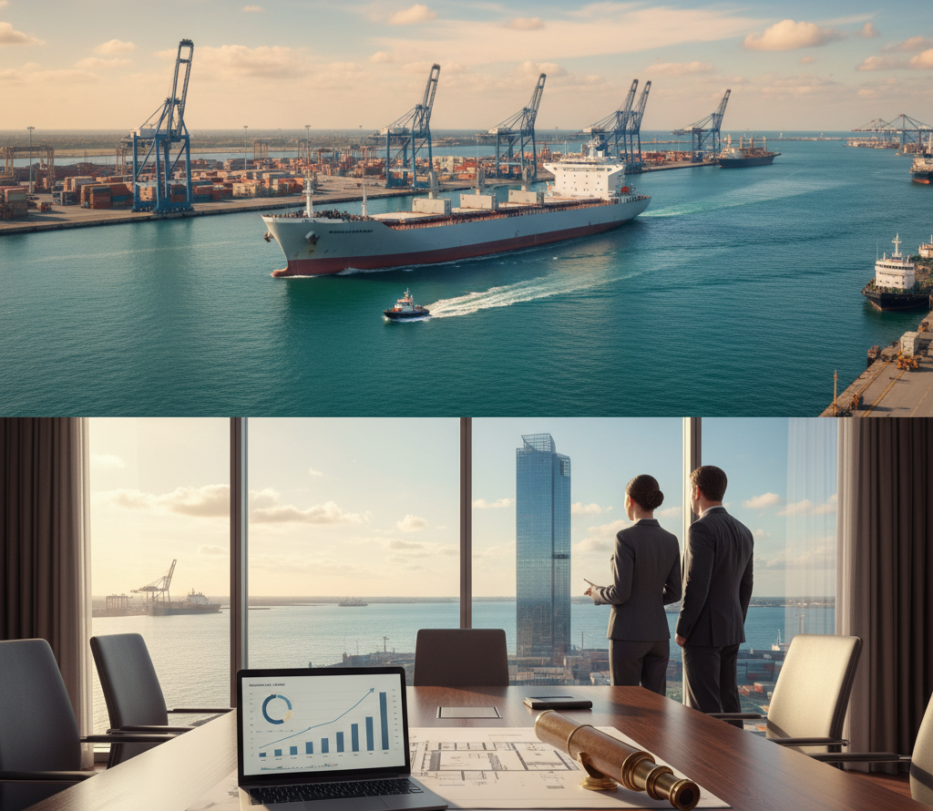 Chartering arrangements for one-off large quantities of cargo being transshipped